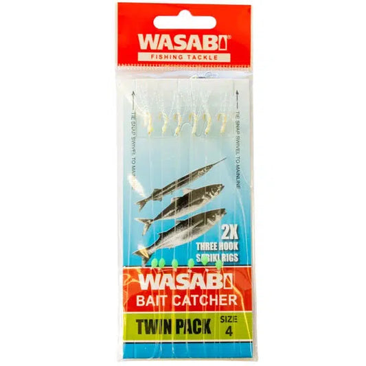 Wasabi Bait Catcher (Twin Pack)-Lure - Sabiki /Bait Jig-Wasabi-Size 4-Fishing Station