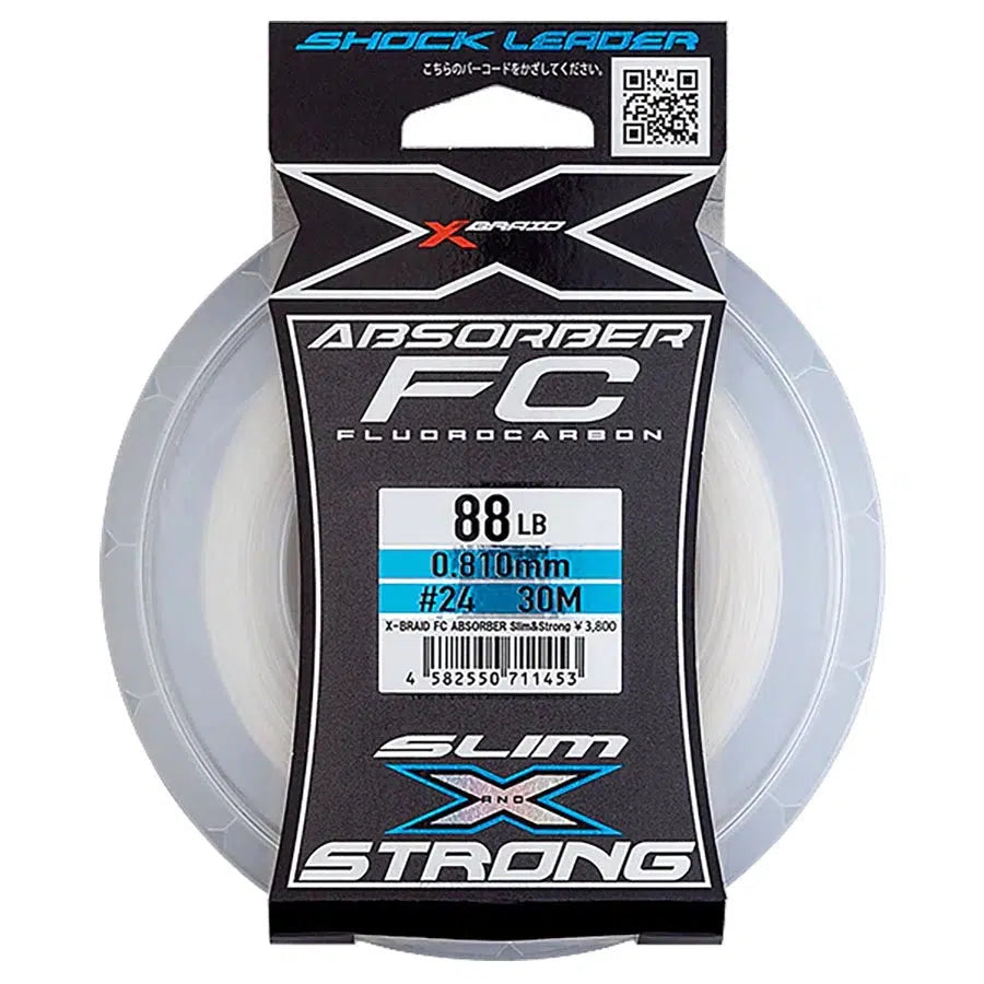 YGK X-Braid FC Absorber Slim & Strong-Line - Leader-YGK-30m-52lb-Fishing Station