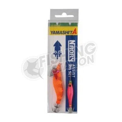 Yamashita Naory Assist Paternoster Rig Set-Lure - Squid Jigs-Yamashita-A - Pink & Orange Oppai-1.8D-Fishing Station