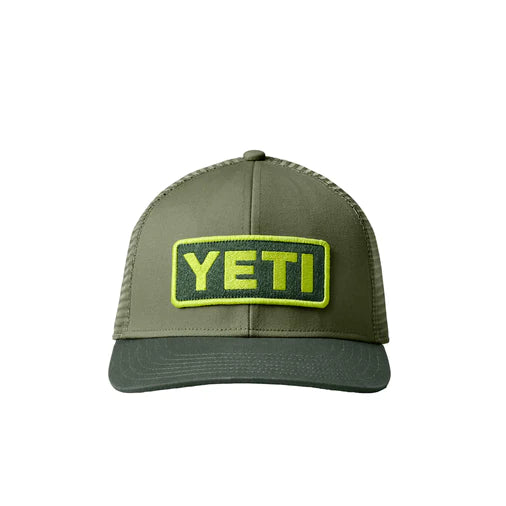 Yeti Logo Badge Trucker Hat-Hats & Headwear-Yeti-Olive/Forest-Fishing Station
