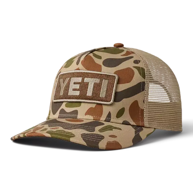 Yeti Logo Full Camo Trucker Hat-Hats & Headwear-Yeti-Brown Camo-Fishing Station