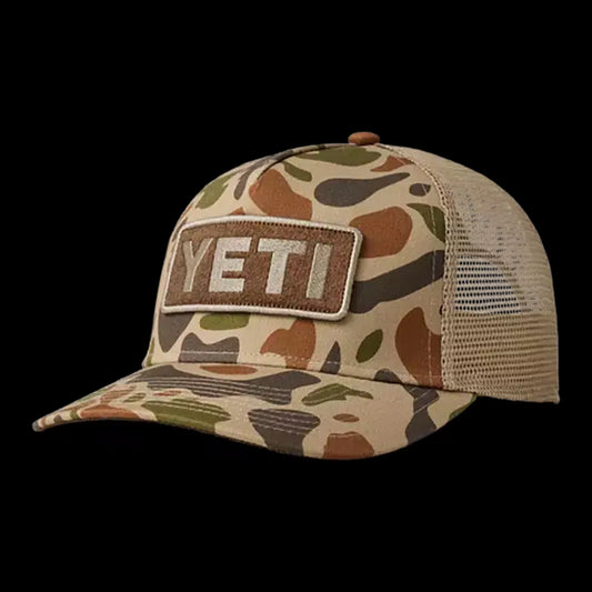 Yeti Logo Full Camo Trucker Hat-Hats & Headwear-Yeti-Brown Camo-Fishing Station