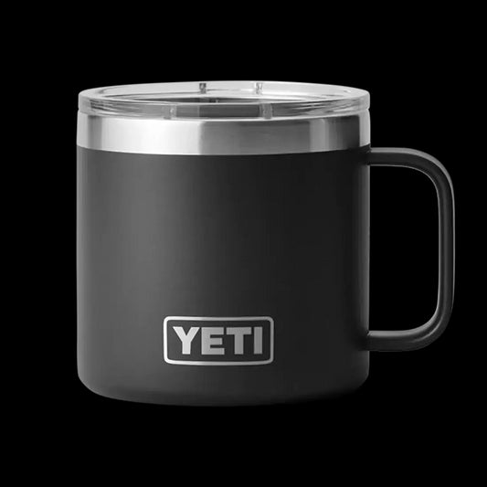 Yeti Rambler 14oz (414ml) Mug with Lid-Coolers & Drinkware-Yeti-Black-Fishing Station