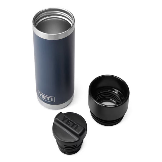 Yeti Rambler 18oz (532ml) Reusable Bottle with Hot Shot Cap-Drinkware-Yeti-Black-Fishing Station