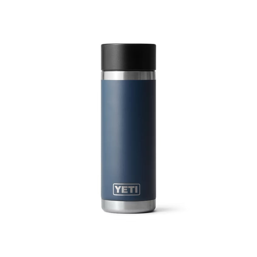 Yeti Rambler 18oz (532ml) Reusable Bottle with Hot Shot Cap-Coolers & Drinkware-Yeti-Navy-Fishing Station