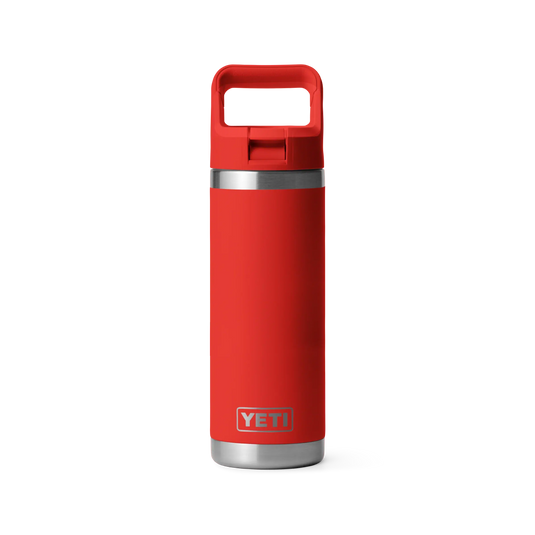 Yeti Rambler 18oz (532ml) Reusable Bottle with Straw Cap-Drinkware-Yeti-Canyon Red-Fishing Station