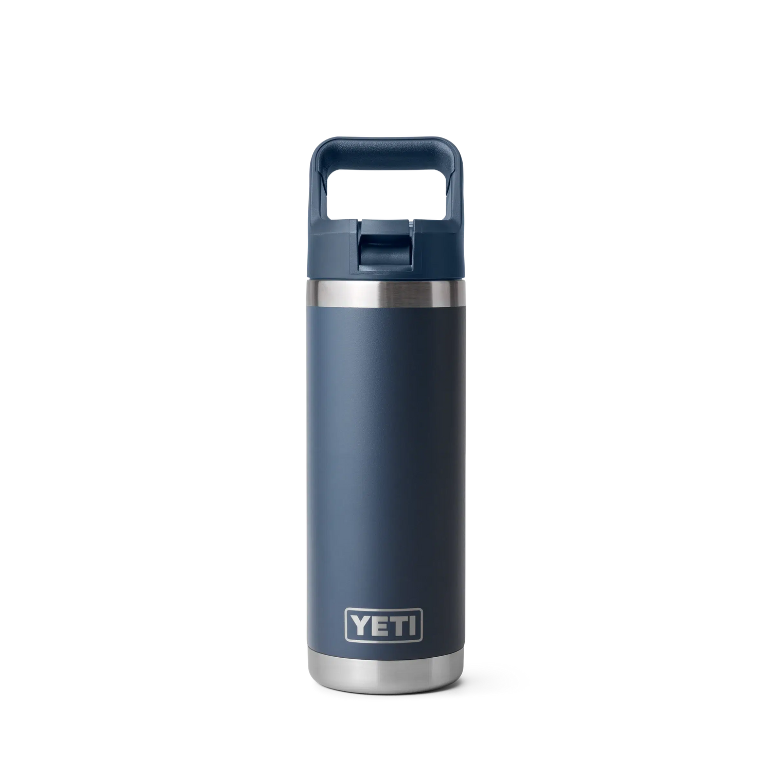 Yeti Rambler 18oz (532ml) Reusable Bottle with Straw Cap-Drinkware-Yeti-Navy-Fishing Station