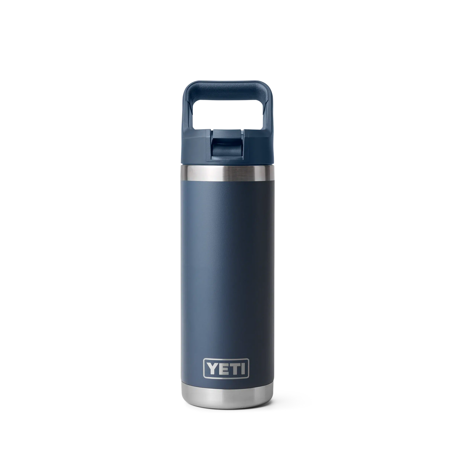 Yeti Rambler 18oz (532ml) Reusable Bottle with Straw Cap-Coolers & Drinkware-Yeti-Navy-Fishing Station