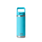 Yeti Rambler 18oz (532ml) Reusable Bottle with Straw Cap-Drinkware-Yeti-Reef Blue-Fishing Station