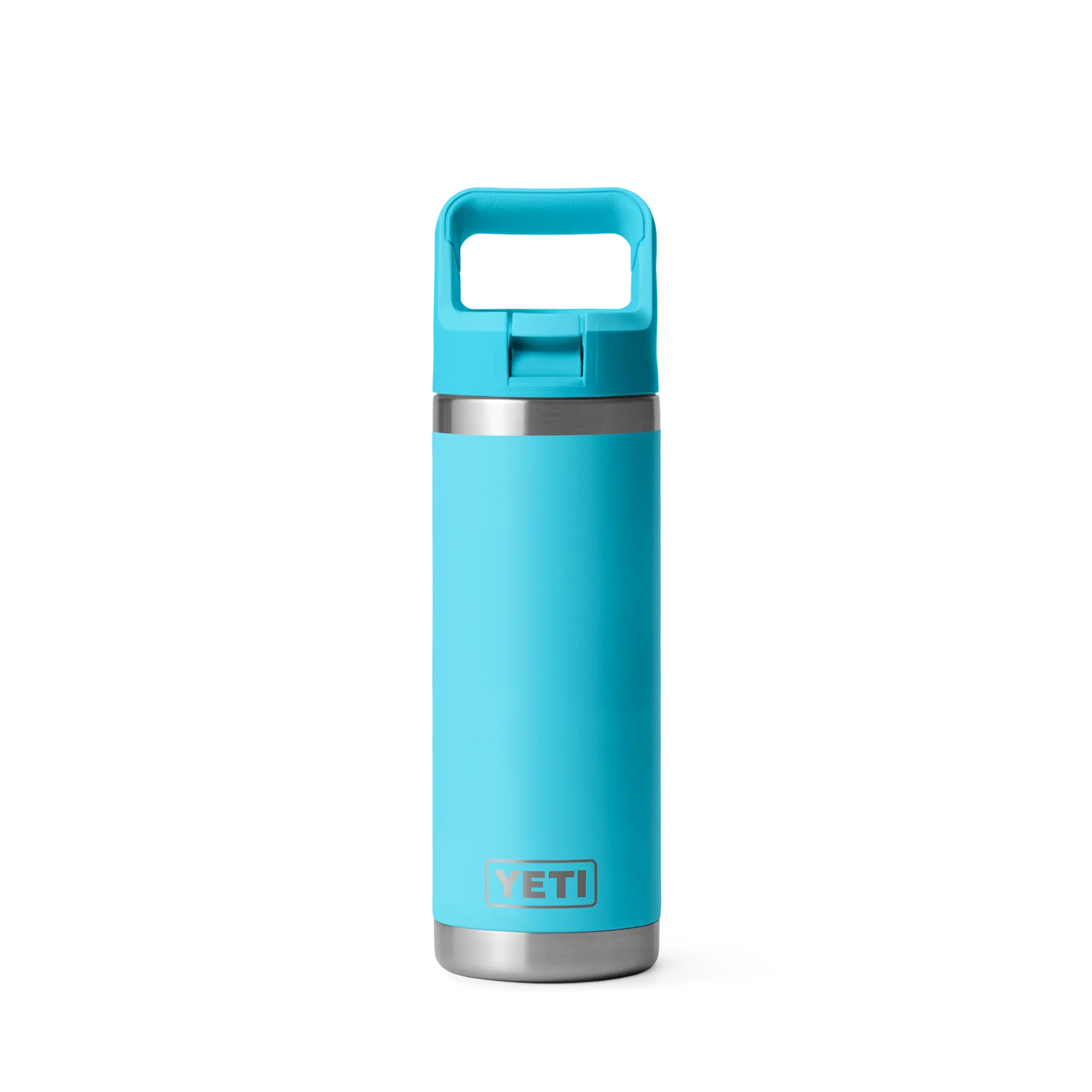 Yeti Rambler 18oz (532ml) Reusable Bottle with Straw Cap-Drinkware-Yeti-Reef Blue-Fishing Station