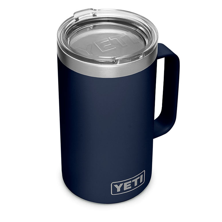 Yeti Rambler 24oz (709ml) Mug with Lid-Coolers & Drinkware-Yeti-Navy-Fishing Station