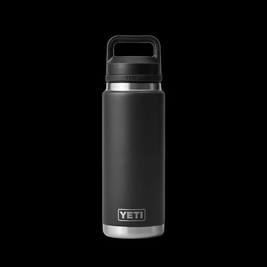 Yeti Rambler 26oz (769ml) Reuseable Bottle with Chug Cap-Coolers & Drinkware-Yeti-Black-Fishing Station