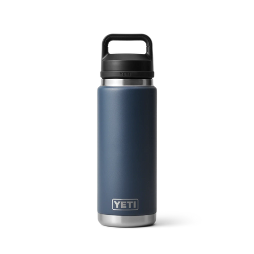 Yeti Rambler 26oz (769ml) Reuseable Bottle with Chug Cap-Drinkware-Yeti-Navy-Fishing Station