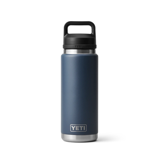 Yeti Rambler 26oz (769ml) Reuseable Bottle with Chug Cap-Drinkware-Yeti-Navy-Fishing Station