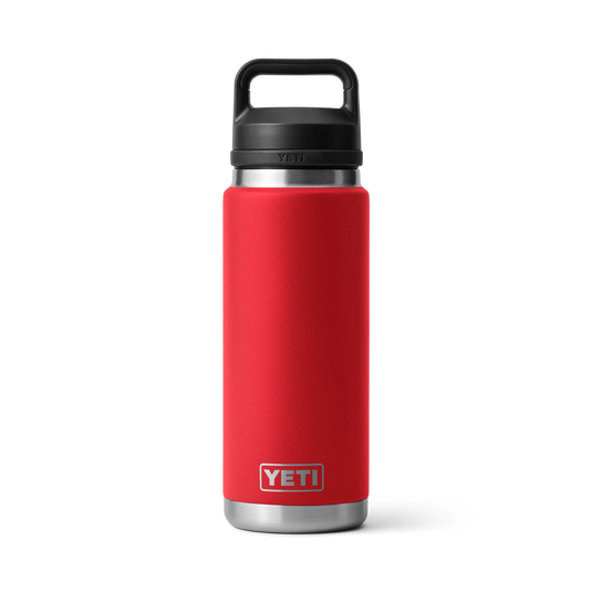 Yeti Rambler 26oz (769ml) Reuseable Bottle with Chug Cap-Drinkware-Yeti-Rescue Red-Fishing Station
