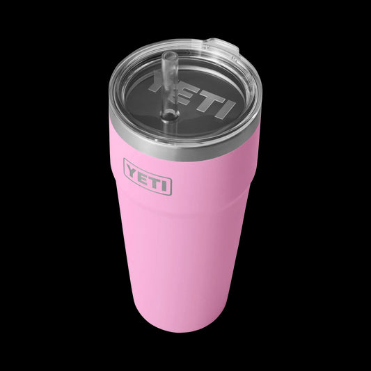 Yeti Rambler 26oz (769ml) Straw Stackable Cup-Coolers & Drinkware-Yeti-Power Pink-Fishing Station