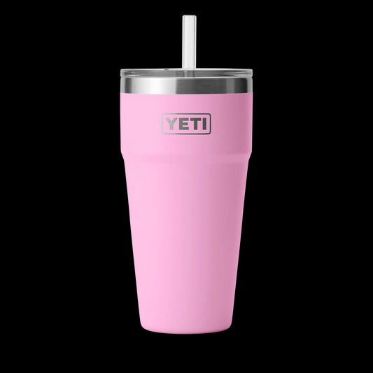 Yeti Rambler 26oz (769ml) Straw Stackable Cup-Drinkware-Yeti-Power Pink-Fishing Station