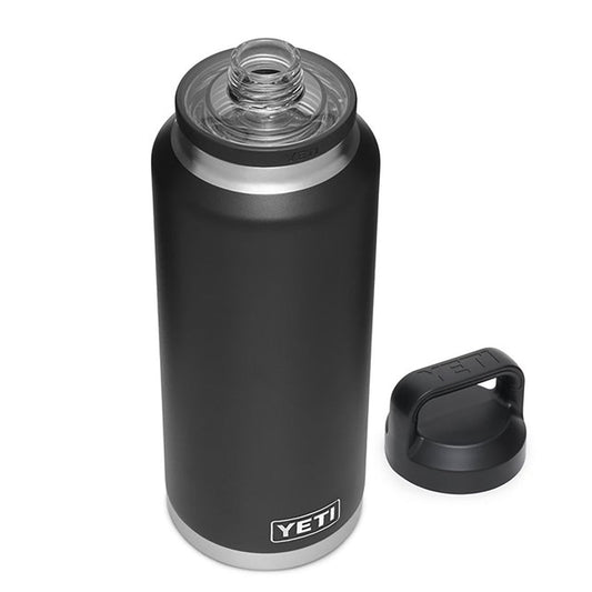 Yeti Rambler 46oz (1.36L) Reusable Bottle with Chug Cap-Drinkware-Yeti-Black-Fishing Station