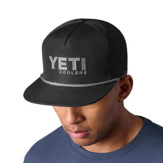 Yeti Coolers Mid-Pro Flat Brim Rope Hat-Hats & Headwear-Yeti-Black-Fishing Station