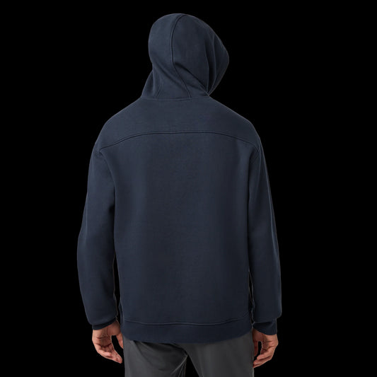 Yeti Logo Built For The Wild Fleece Hoodie Navy