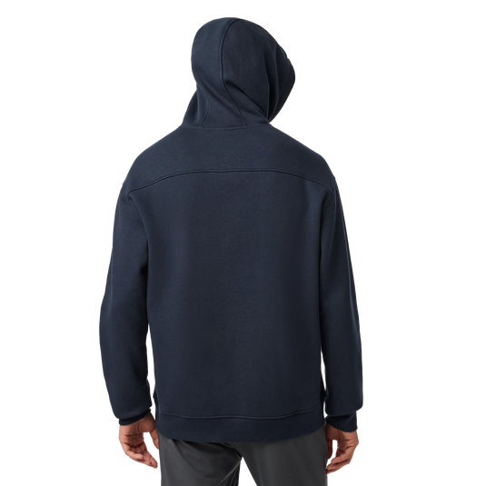 Yeti Logo Built For The Wild Fleece Hoodie Navy