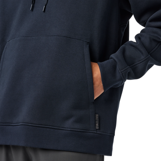 Yeti Logo Built For The Wild Fleece Hoodie Navy