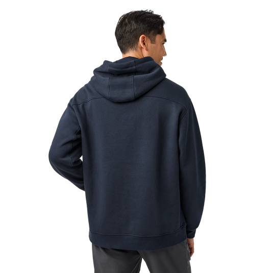 Yeti Logo Built For The Wild Fleece Hoodie Navy