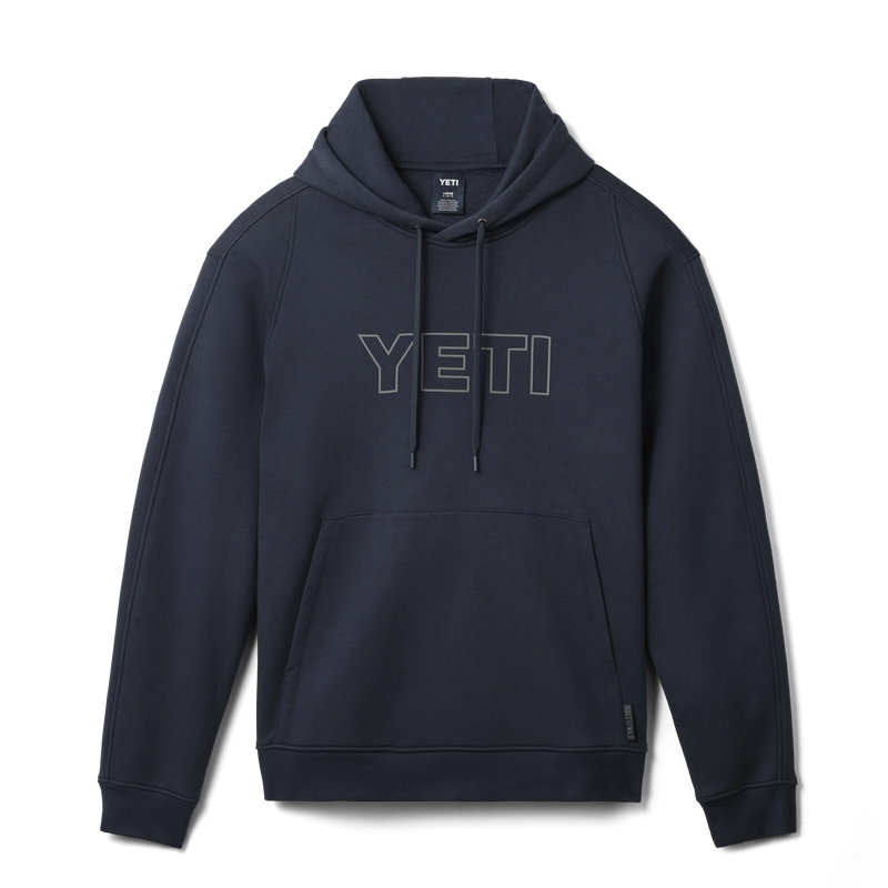 Load image into Gallery viewer, Yeti Logo Built For The Wild Fleece Hoodie Navy
