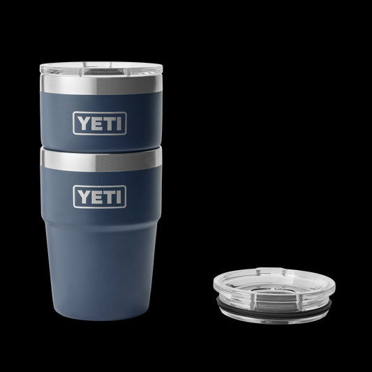 Yeti Rambler 16oz (473ml) Stackable Cup-Drinkware-Yeti-Black-Fishing Station