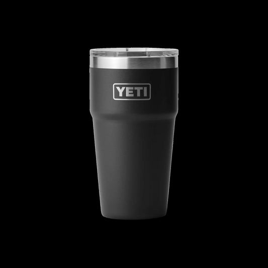 Yeti Rambler 20oz (591ml) Stackable Cup-Drinkware-Yeti-Black-Fishing Station