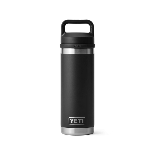 Yeti Rambler 18oz (532ml) Reusable Bottle with Chug Cap-Drinkware-Yeti-Black-Fishing Station