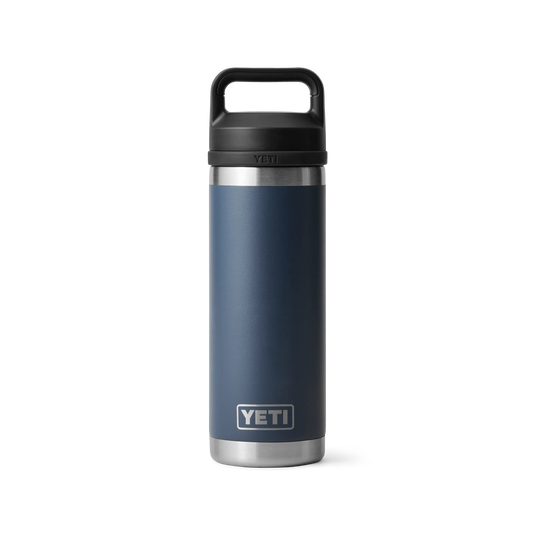 Yeti Rambler 18oz (532ml) Reusable Bottle with Chug Cap-Drinkware-Yeti-Navy-Fishing Station