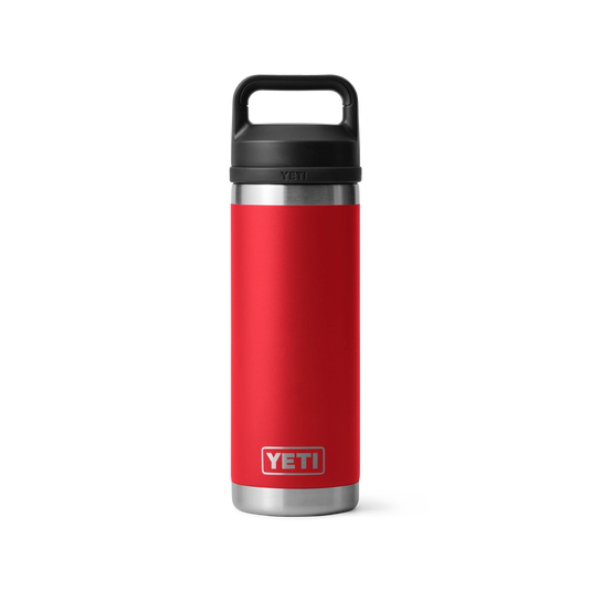 Yeti Rambler 18oz (532ml) Reusable Bottle with Chug Cap-Drinkware-Yeti-Rescue Red-Fishing Station
