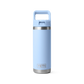 Yeti Rambler 18oz (532ml) Reusable Bottle with Straw Cap-Drinkware-Yeti-Big Sky Blue-Fishing Station