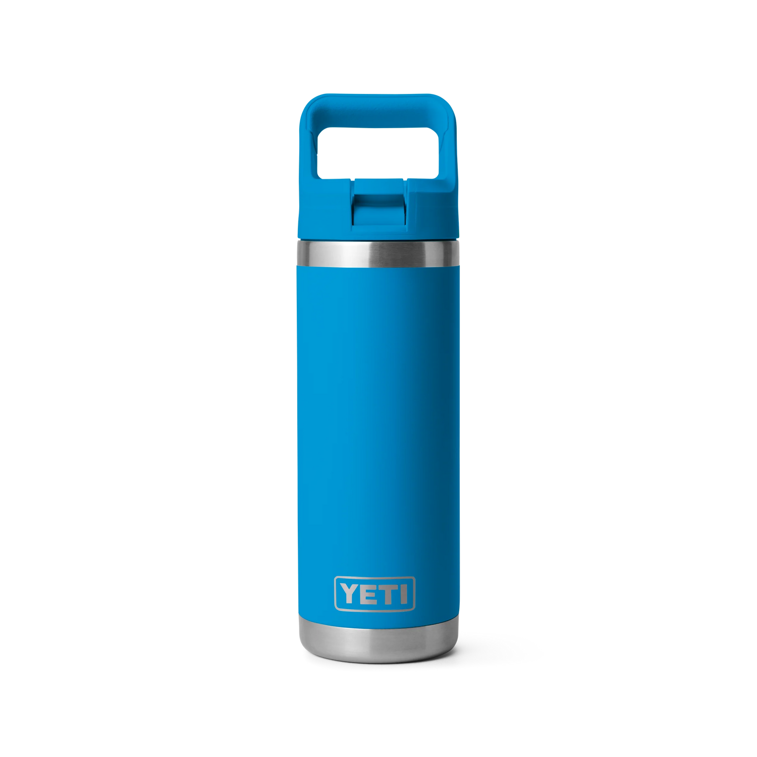 Yeti Rambler 18oz (532ml) Reusable Bottle with Straw Cap-Drinkware-Yeti-Big Wave Blue-Fishing Station