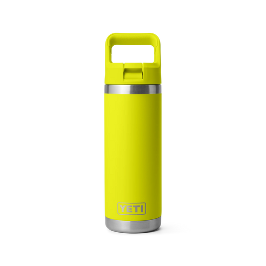 Yeti Rambler 18oz (532ml) Reusable Bottle with Straw Cap-Drinkware-Yeti-Firefly Yellow-Fishing Station