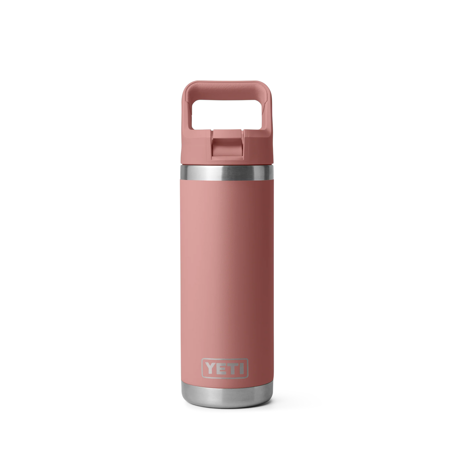 Yeti Rambler 18oz (532ml) Reusable Bottle with Straw Cap-Drinkware-Yeti-Sandstone Pink-Fishing Station