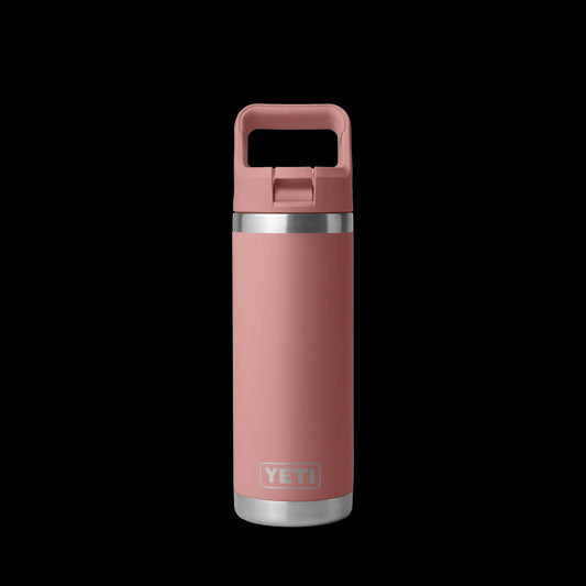 Yeti Rambler 18oz (532ml) Reusable Bottle with Straw Cap-Drinkware-Yeti-Sandstone Pink-Fishing Station