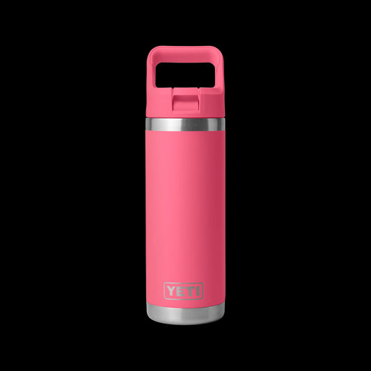 Yeti Rambler 18oz (532ml) Reusable Bottle with Straw Cap-Drinkware-Yeti-Tropical Pink-Fishing Station