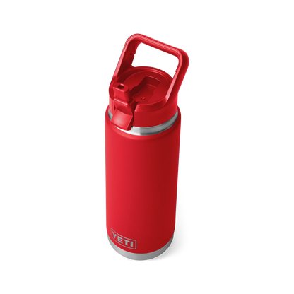 Yeti Rambler 26oz (769ml) Reuseable Bottle with Straw Cap-Drinkware-Yeti-Rescue Red-Fishing Station