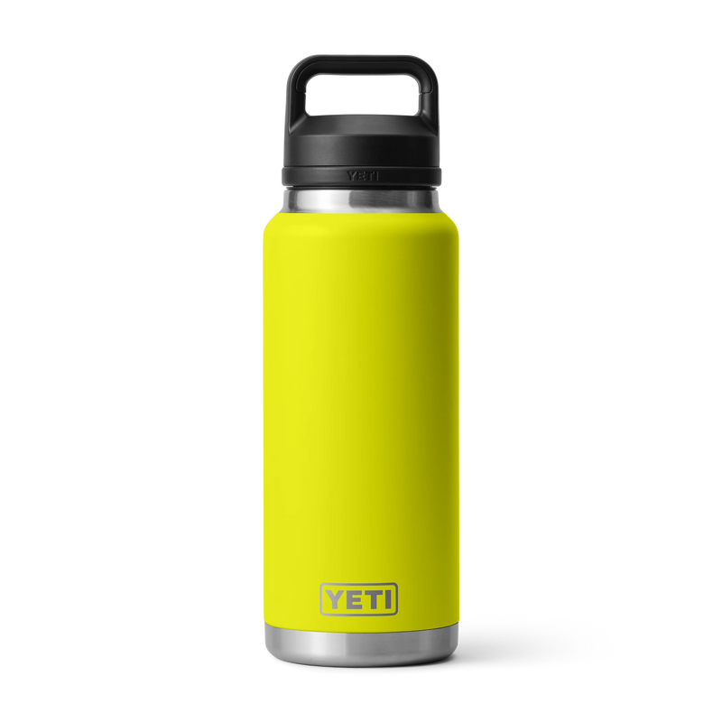 Load image into Gallery viewer, Yeti Rambler 36oz (1L) Reuseable Bottle with Chug Cap-Drinkware-Yeti-Firefly Yellow-Fishing Station
