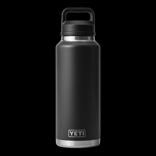 Yeti Rambler 46oz (1.36L) Reusable Bottle with Chug Cap-Drinkware-Yeti-Black-Fishing Station