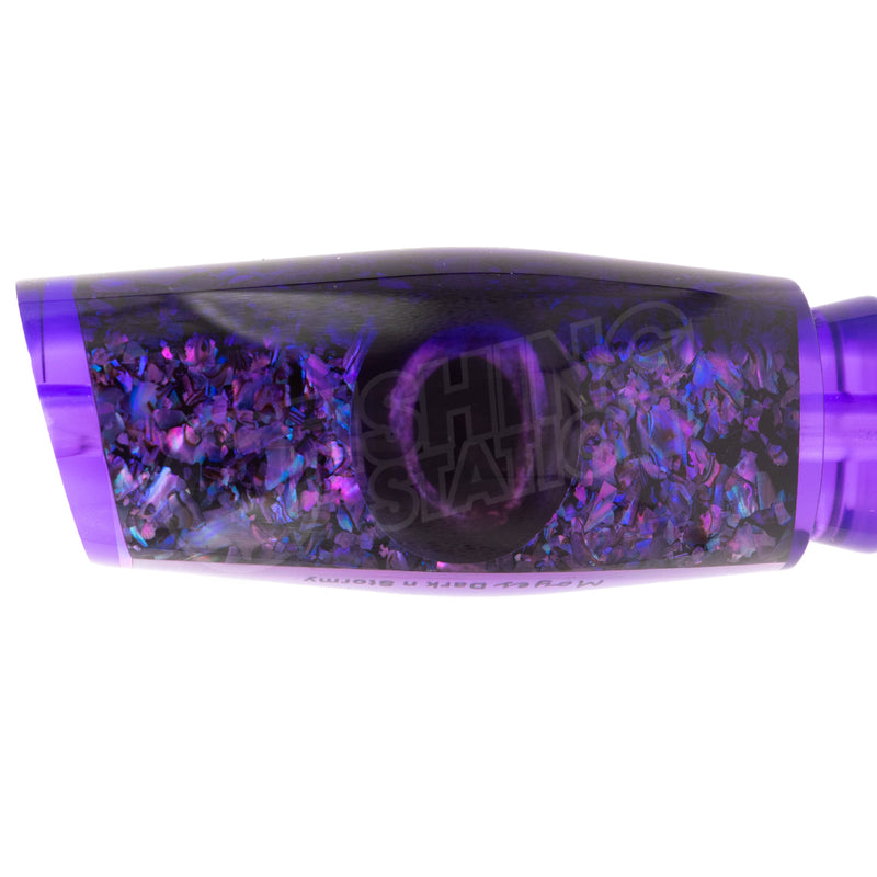 Load image into Gallery viewer, Moyes Lures 7&quot; Small Dark &#39;n&#39; Stormy Skirted Trolling Lure
