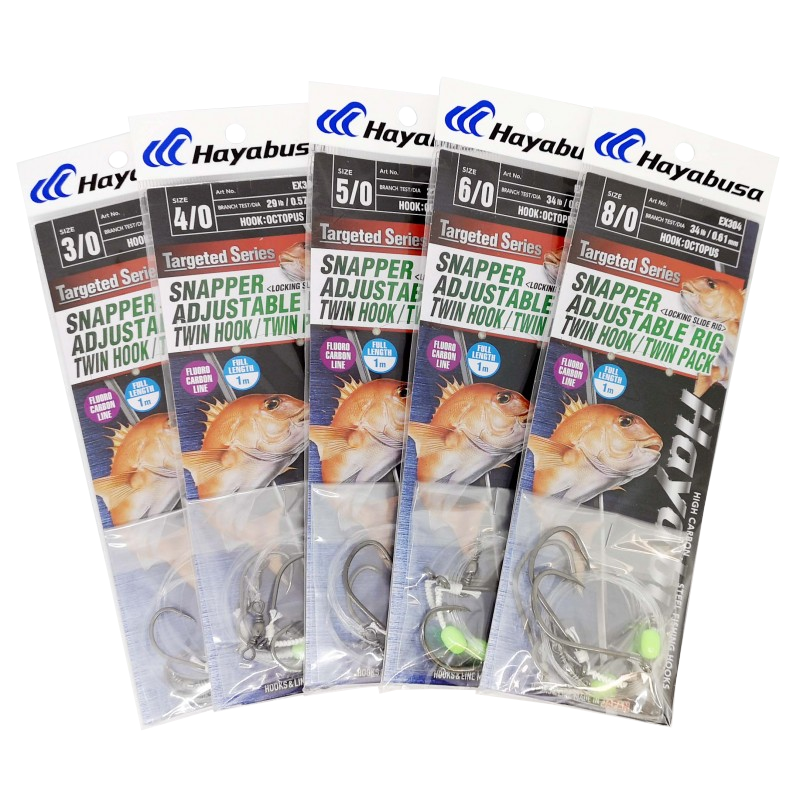 Load image into Gallery viewer, Hayabusa Snapper Adjustable Rig EX304 Twin Pack
