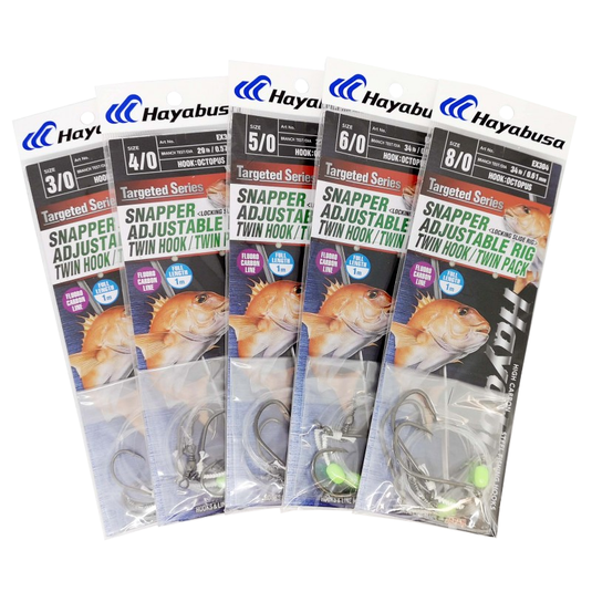 Adjustable Snapper Racks Hayabusa Snapper Adjustable Rig EX304 Twin Pack – Fishing Station