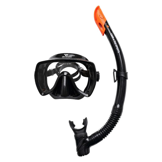 Land & Sea Black Tuna Frameless Mask & Snorkel