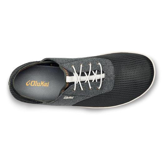 OluKai Nohea Moku Mens Boat Shoe - Dark Shadow