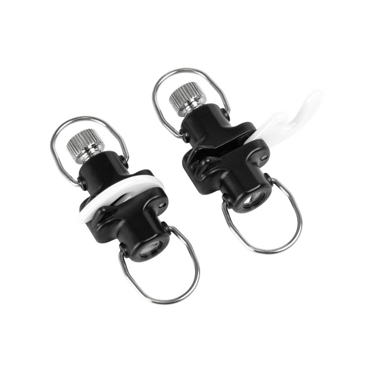 Bluwing Zirconia Outrigger and Flat Line Release Clip Black Pair