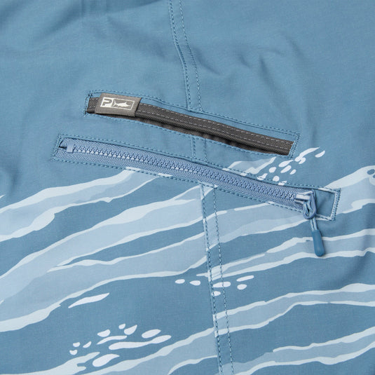 Pelagic Strike 19" Boardshort - Wahoo Camo (Petrol)
