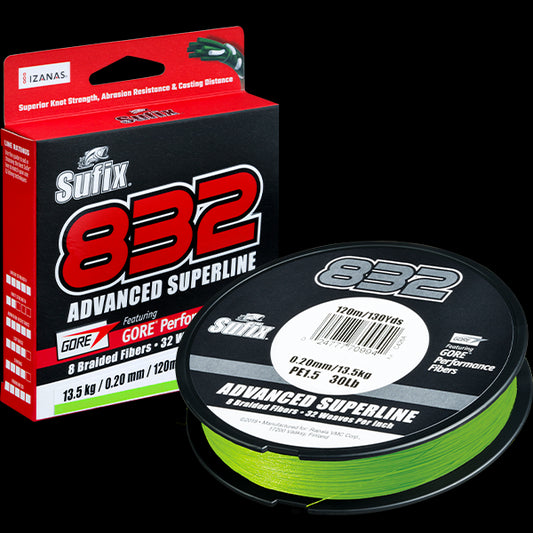 Sufix 832 Advanced Superline Braid - Neon Lime